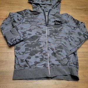 Roots Full-zip Black & Grey Camo Hoodie (US Med)